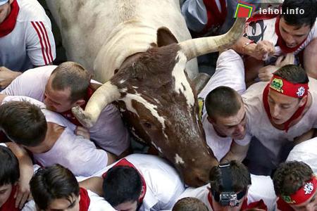 Lễ hội đua cùng bò tót ở Tây Ban Nha ảnh 1