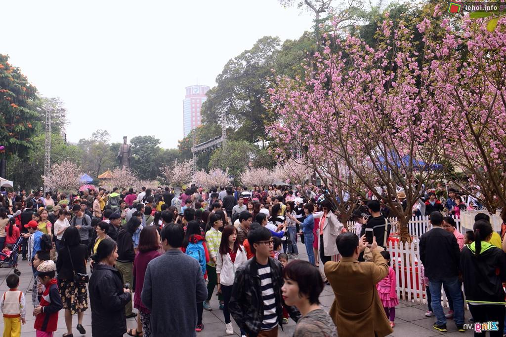 Rất đông du khách đến tham gia lễ hội