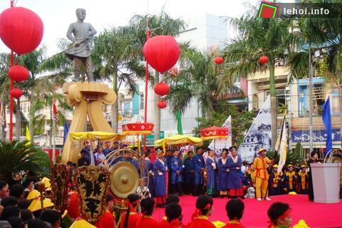 Thực hiện nghi lễ tại lễ hội Nguyễn Trung Trực ở Kiên Giang