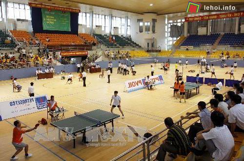 Một trận thi đấu thể thao trong khuôn khổ Chương trình giao lưu văn hóa, thể thao và du lịch vùng biên giới Việt - Lào hồi tháng 8/2012 tại Hà Tĩnh.