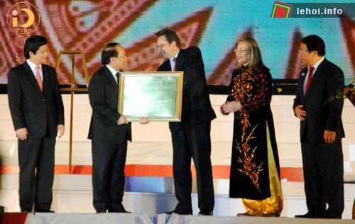 Lễ đón nhận bằng UNESCO công nhận 