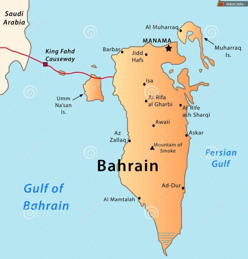 Bản đồ Vương quốc Bahrain